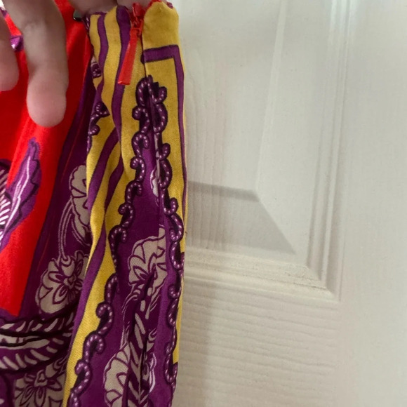 Mango MNG Culottes Palazzo Pants Printed Design Italian Fabric Size 6 Women’s - Picture 4 of 8